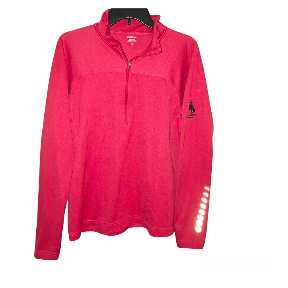 Marmot Jackson Hole Embroidered Quarter Zip Pullover Red Men’s Size‎ Medium